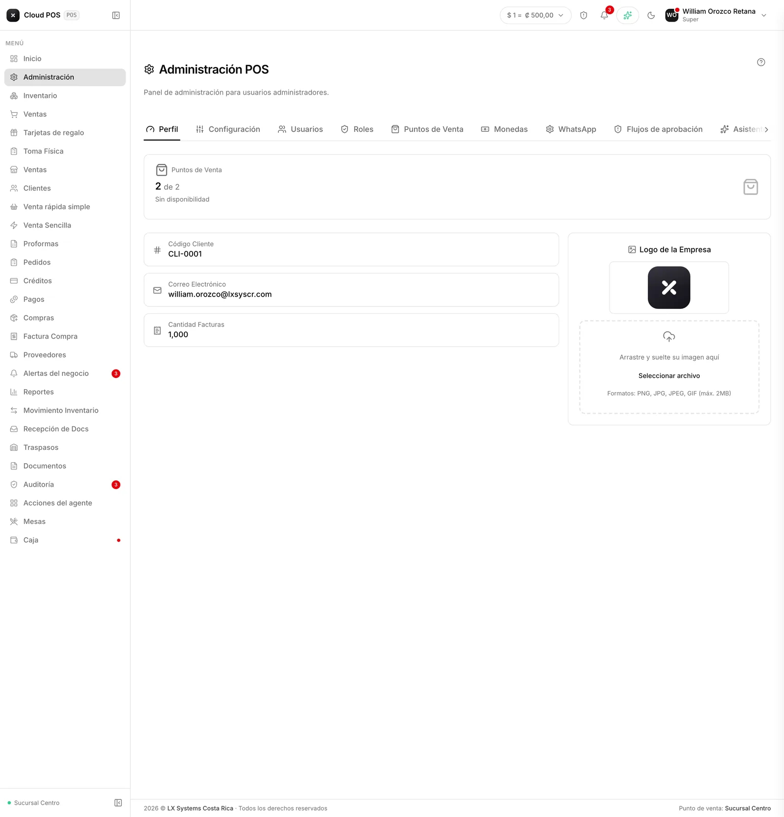 Administración, desde donde se aprueban y bloquean los equipos.