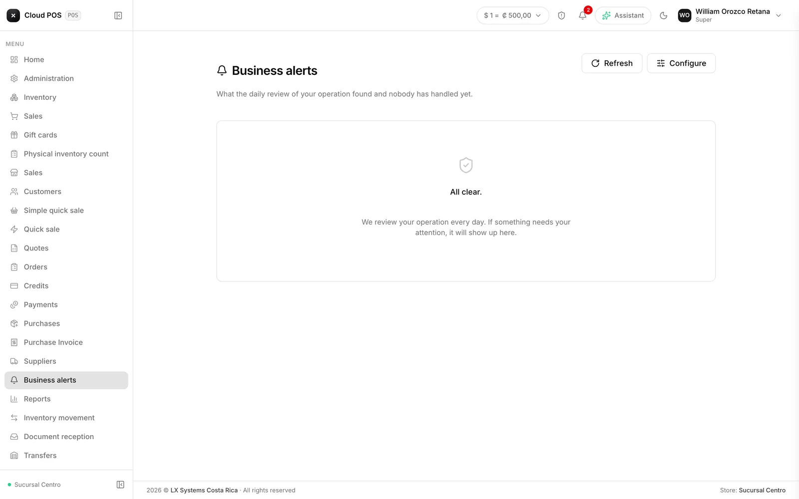 The inbox where the daily review posts what it found.