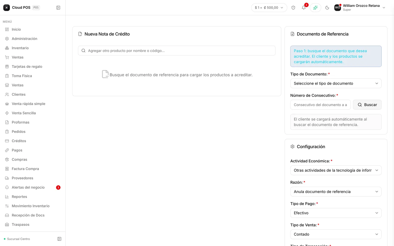 Paso 1: buscar el documento que se va a acreditar.